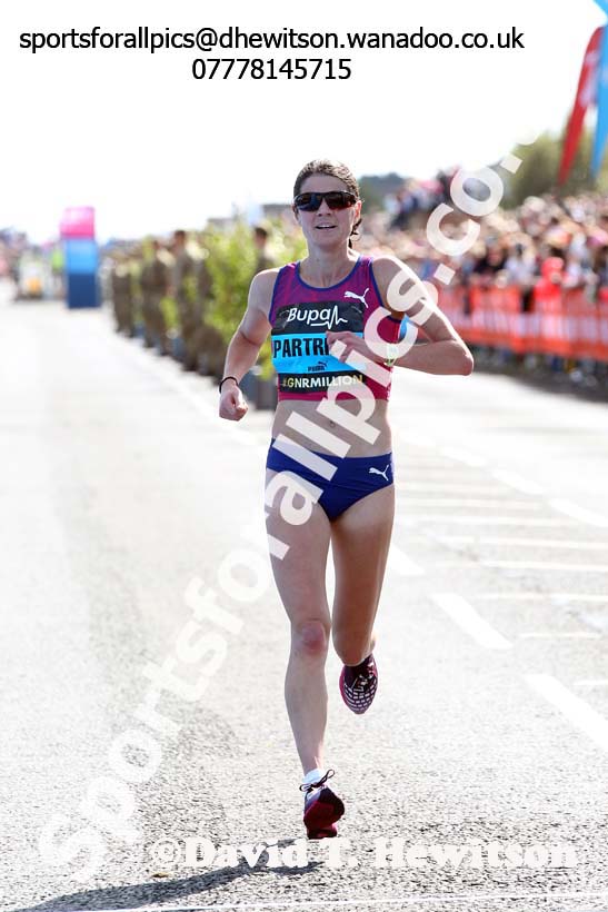 Susan Partridge finishing the womens 2014 BUPA Great North Run. Photo: David T. Hewitson/Sports for All Pics